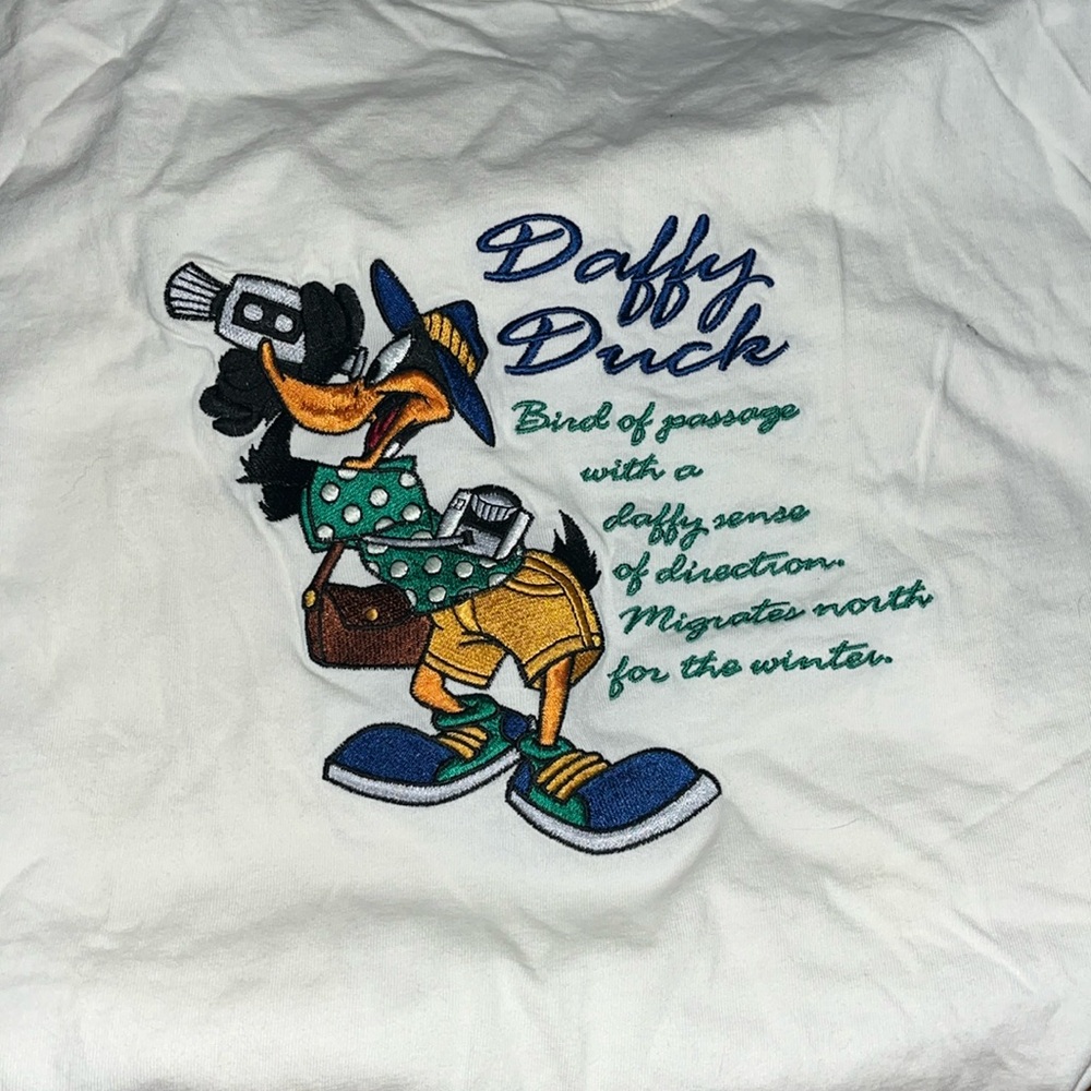Vintage Daffy Duck Warner Bros. Cream T-Shirt XL Acme Clothing